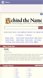 Mobile Screenshot of behindthename.com