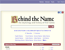 Tablet Screenshot of behindthename.com