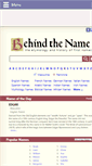 Mobile Screenshot of behindthename.com2014-3-5www.behindthename.com